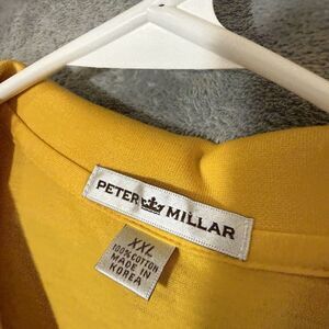 PETER MILLAR Men’s Golf Polo LSU Tigers 2XL  Collegiate Shirt Yellow Cotton